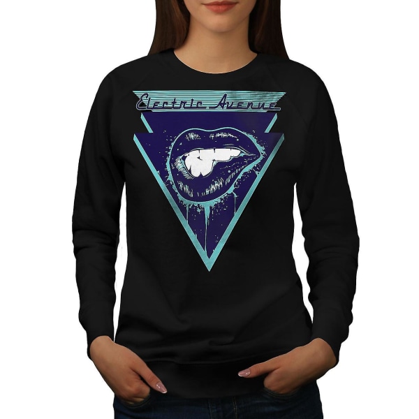 Electric Avenue Vintage Women Blacksweatshirt XL