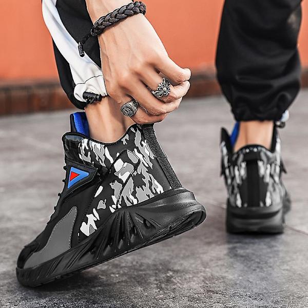 Basketskor för män Mode Dam Sneakers Andas Sportskor 3Ad81 Black 44