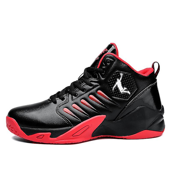 Basketskor för män Aldult Bekväma Sneakers Utomhussportskor 3B9136 BlackRed 38