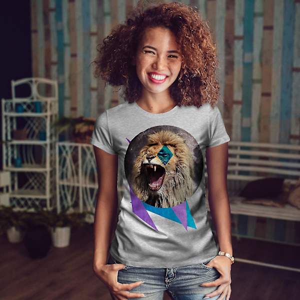 Lion Moon Nature T-shirt för kvinnor M