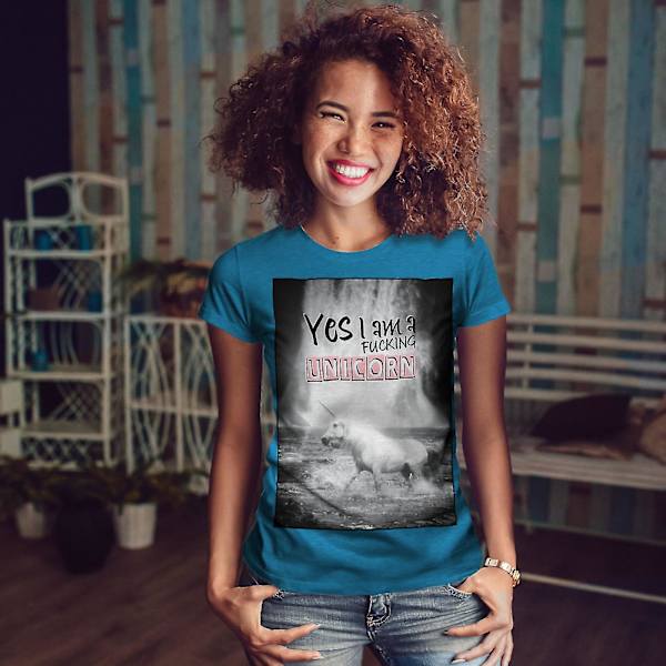 I Am Unicorn Sea Funy Kvinnor Royal Bluet-shirt M