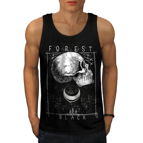 Forest Black Skull Men Blacktank Top M