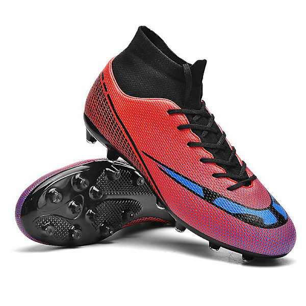 Fotbollsskor för män Halkfria fotbollsskor för herr, Gräs Fotbollssneakers 3AT2313 Red 40
