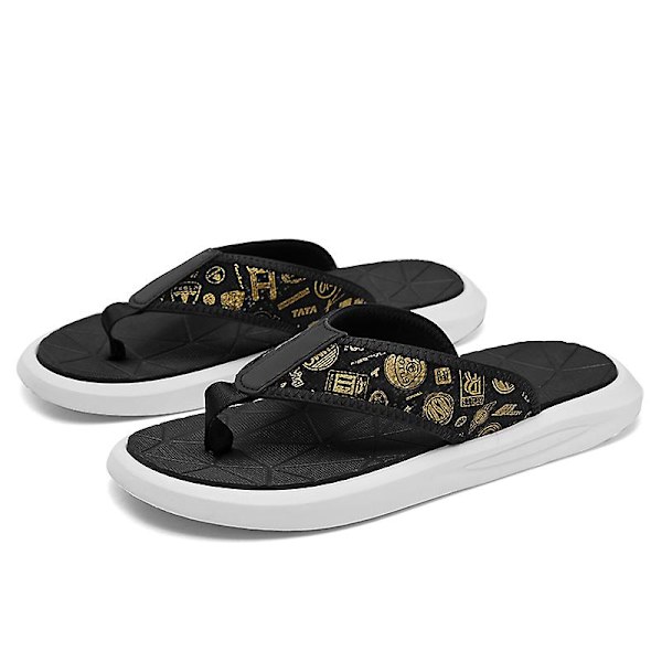 Herrflip-flops stringtrosor Sandaler Komforttofflor för stranden 3C23313 Gold 41
