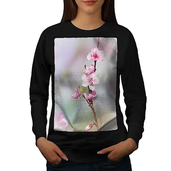 Sakura Tree Blossom Women Blacksweatshirt M