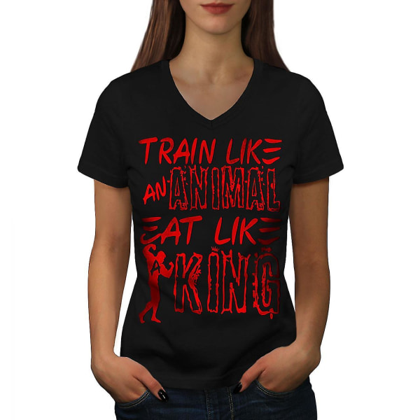 Animal Workout Gym T-shirt för kvinnor XL