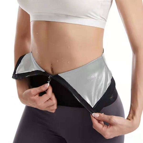 Bastu Svett Waist trainer Body Shaper Fitness Bälte Thermo Body Shaper Trimmer Korsett Midja Cincher Wrap Workout Slim Shapewear,silver 02