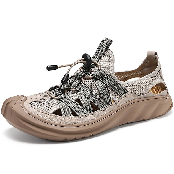 Herrsandaler Casual Andas Mesh Skor Strandskor 923 Khaki 39