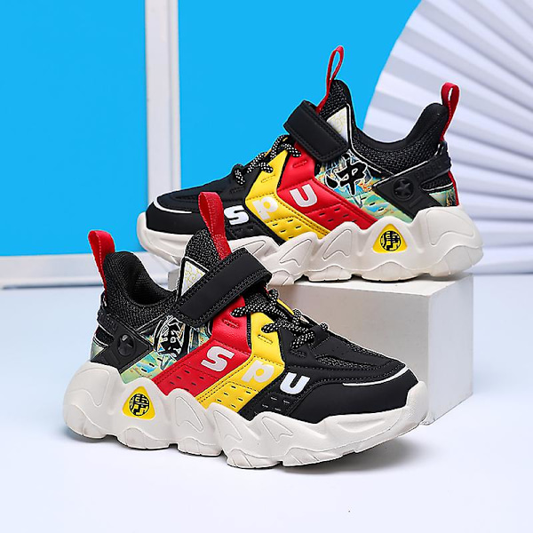 Sneakers för barn Andas Pojkar Flickor Löparskor Mode Sportskor 3A2788 Black 32