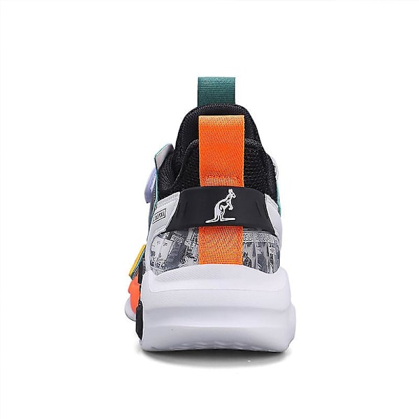 Sneakers för barn Halkfria lätta sportlöparskor Fr098 BlackOrange 33
