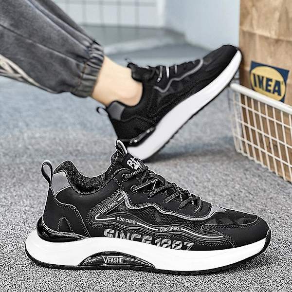 Herrsneakers Andas löparskor Dammode Sportskor Black 42