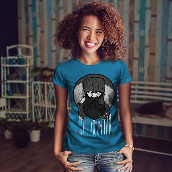I Am Mountain Man Kvinnor Royal Bluet-shirt M