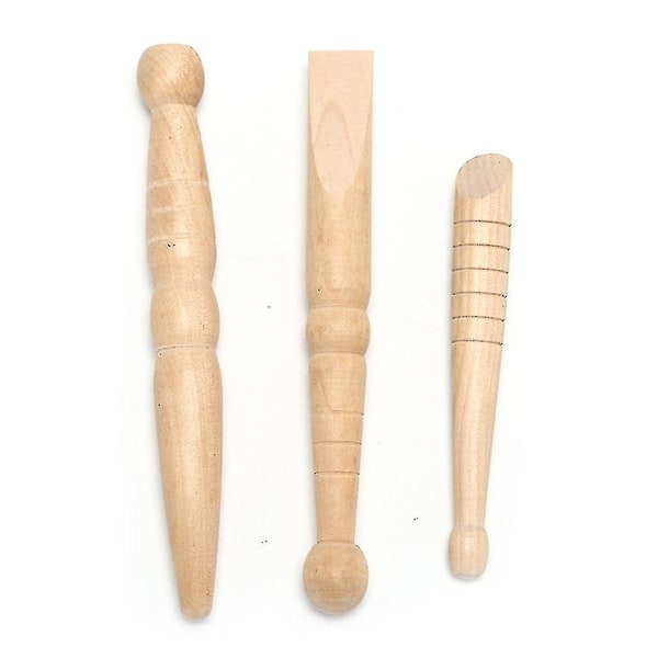 3st naturligt träfotsmassagesticka Lindra smärta Relax Tool