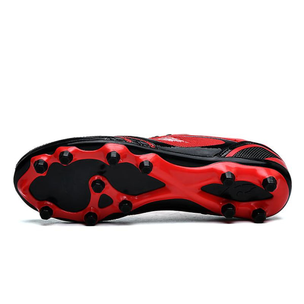 Pojkar Flickor Fotbollsskor Halkfria fotbollsskor Klossar Gräs Fotbollssneakers 2K26027A Red 33
