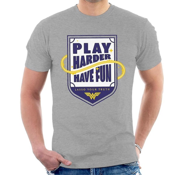 Wonder Woman Sports Play Harder Lasso Your Truth T-shirt för män