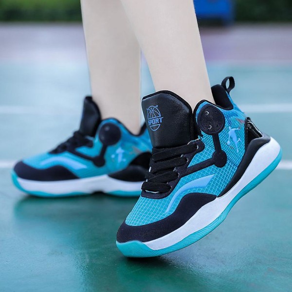 Barn Sneakers Pojkar Basketskor Halkfria Barn Sportskor 3B8199 Blue 32