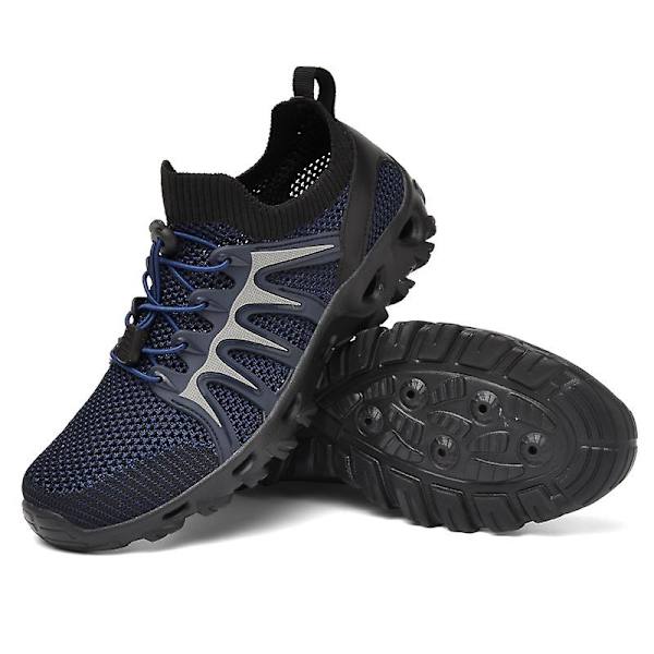 Herr vandringsskor Trailrunning Skor Halksäkra Fitness Promenad Jogging Sneakers 3C238 Blue 38