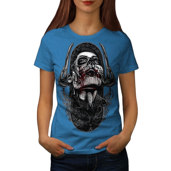 Skull Blood Women Royal Bluet-shirt XXL