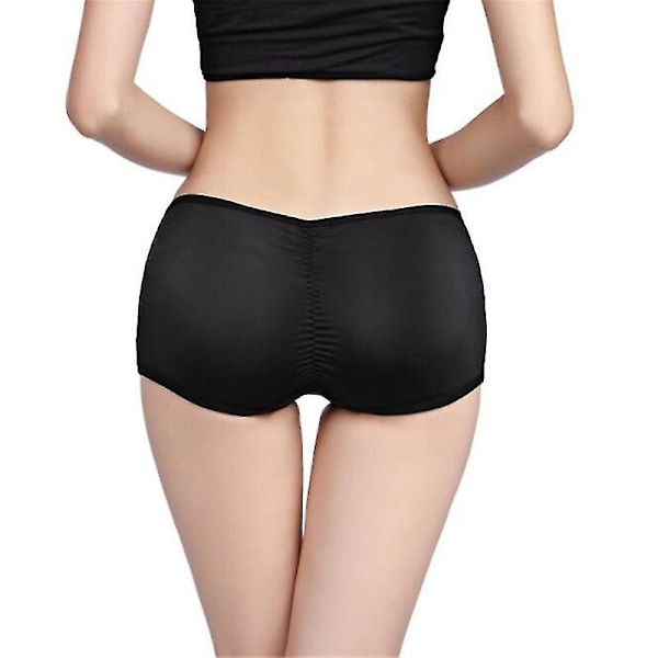 Womens Butt Lifter Trosor Sömlösa vadderade underkläder Höftskydd Enhancer Trosa black M