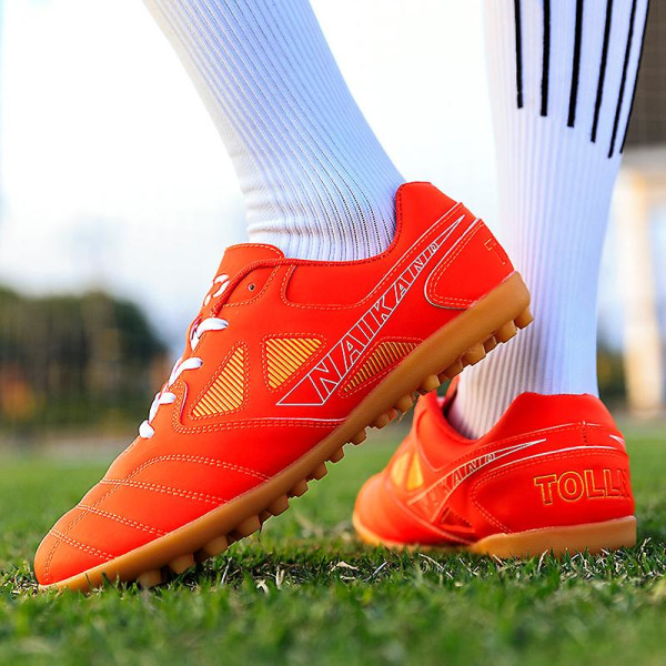 Fotbollsskor för män Halkfria fotbollsskor för herr, Gräs Fotbollssneakers 3C22028 Red 39