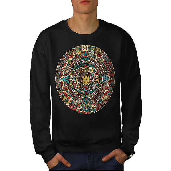 Aztec Traditional Men Blacksweatshirt | Wellcoda L