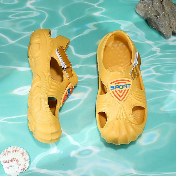 Strandtofflor för barn Modesandaler Utomhus Halkfria inomhusskor L08Jt Yellow 34