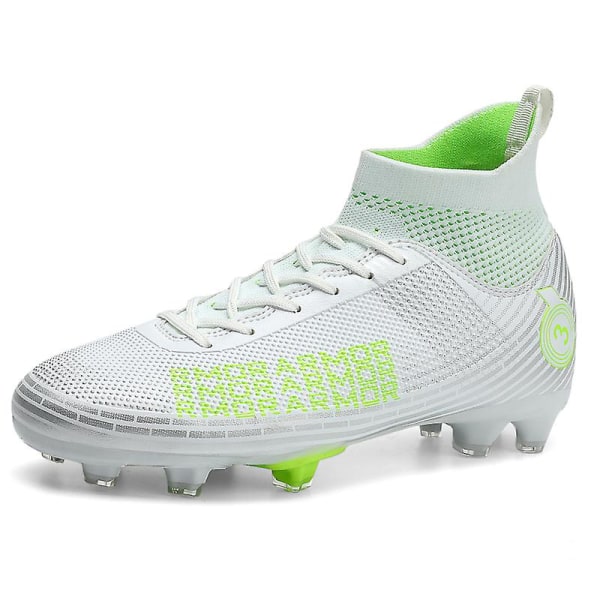 Fotbollsskor för män Halkfria fotbollsskor för herr, Gräs Fotbollssneakers 2K4000 White 45
