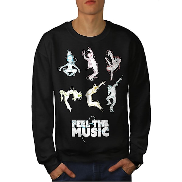 Feel Dj Song Dance Men Blacksweatshirt XXL
