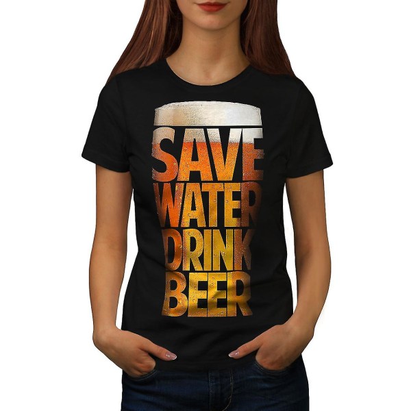Spara vatten Dryck Kvinnor Blackt-shirt S