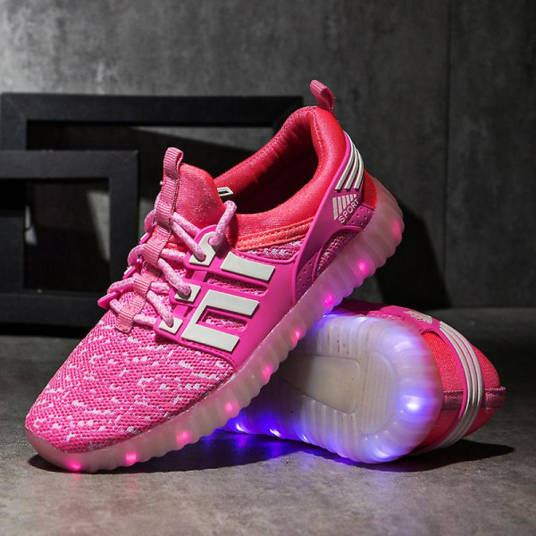 Barnskor Andas Led Ljusskor Dämpande Sportlöparskor G1706 Red 34