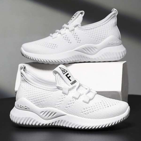 Sneakers för barn Löpartennisskor Lättviktsventilerande Sport Athletic 3Dn8989 White 32