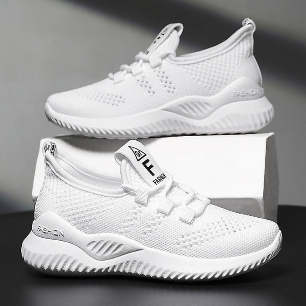 Sneakers för barn Löpartennisskor Lättviktsventilerande Sport Athletic 3Dn8989 White 40