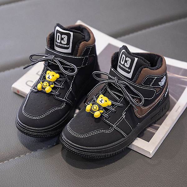 Sneakers för barn Andas Pojkar Flickor Skateboard Skor Löparskor 02 Black 34