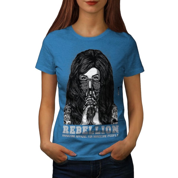 Emo Horror Girl Kvinnor Royal Bluet-shirt XL