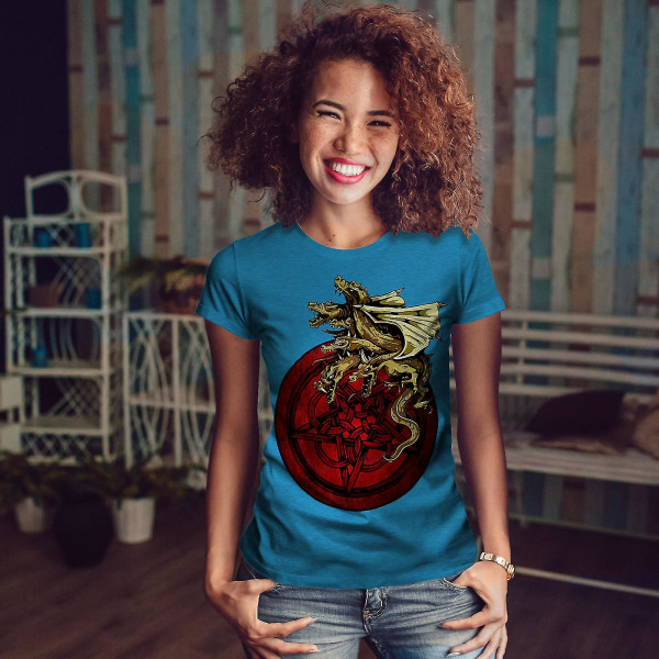 Dragon Mystic Art Kunglig T-shirt för kvinnor XXL