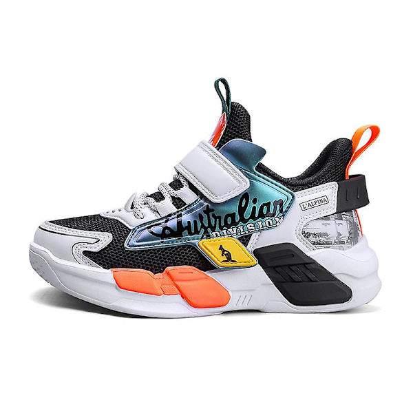 Sneakers för barn Halkfria lätta sportlöparskor Fr098 BlackOrange 33