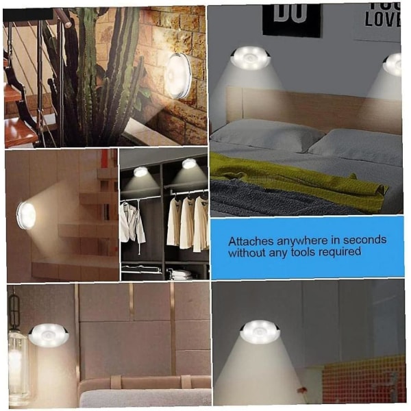 Led Rörelsesensor Ljus Varm Nattlampa För Underskåp Garderob Sovrum Sovrum Kökstrappa