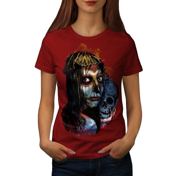 Evil Girl Skull Women Redt-shirt M