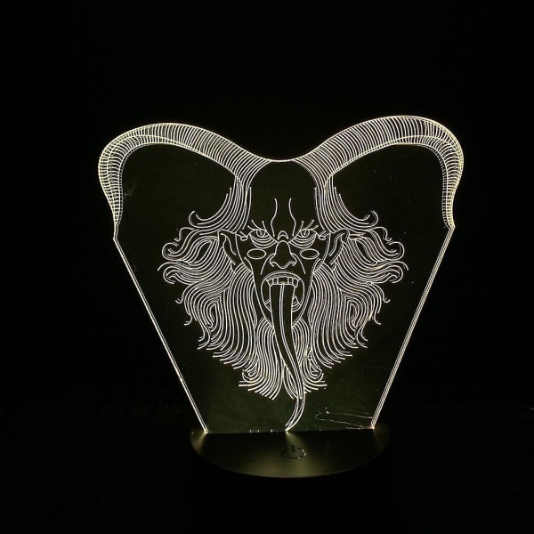 Japansk myt Evil Ghost 3d Led Nattljus Sovrumsbordslampa Färg ändras
