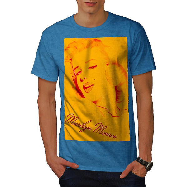 Marilyn Face Men Royal Bluet-shirt M