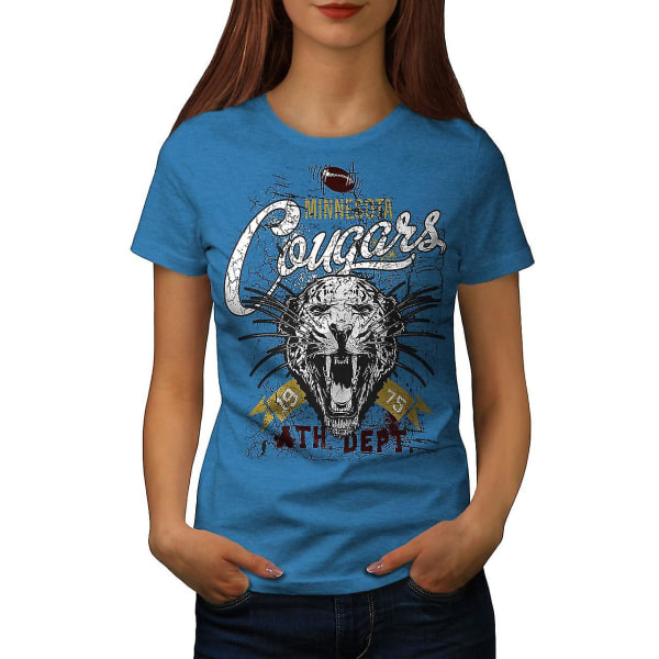 Cougars Tiger Head Dam Royal Bluet-shirt S