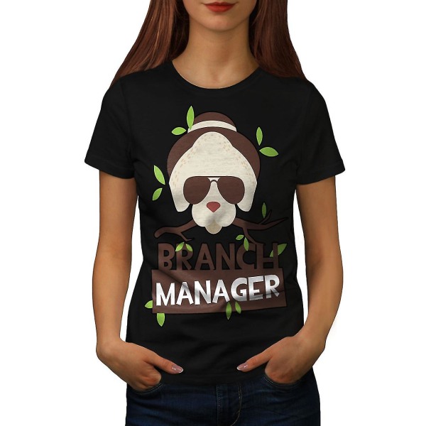 Branch Manager Joke Women Blackt-shirt | Wellcoda L