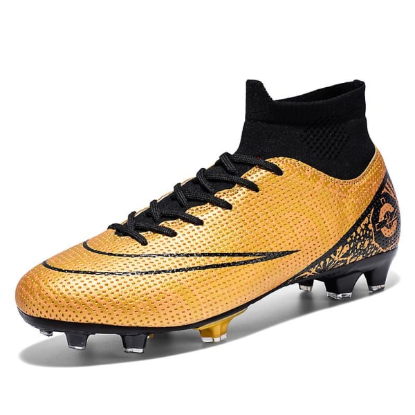 Fotbollsskor för män Spikes Fotbollsskor för ungdomar Stövlar Athletic Sneaker 3C1101 Gold 38