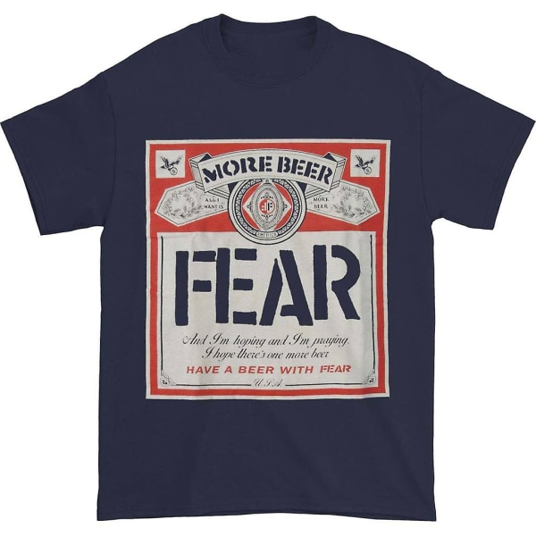 Fear Fear - Marinblå T-shirt för öletikett S