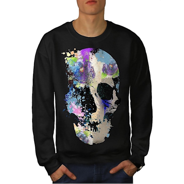Skull Colorful Men Blacksweatshirt L