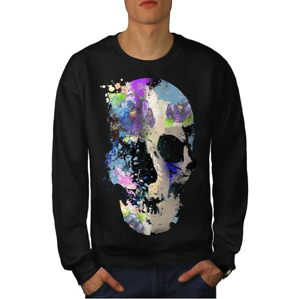 Skull Colorful Men Blacksweatshirt M
