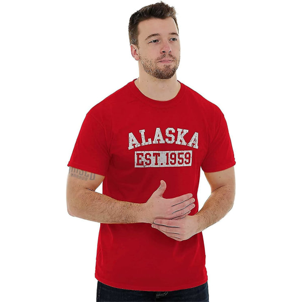 Vintage Alaska nödställda etablerad grafisk T-shirt män eller kvinnor XX-Large