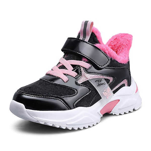 Snösneakers för barn Andas löparskor Mode tjejer Sportskor D2112 Black 34