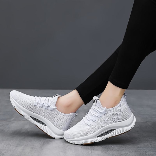 Damskor Andas Air Cushion Sneakers Halkfria löparskor 710 White 40