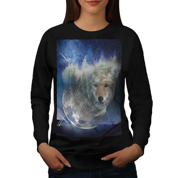Wolf Moon Beast Women Blacksweatshirt S